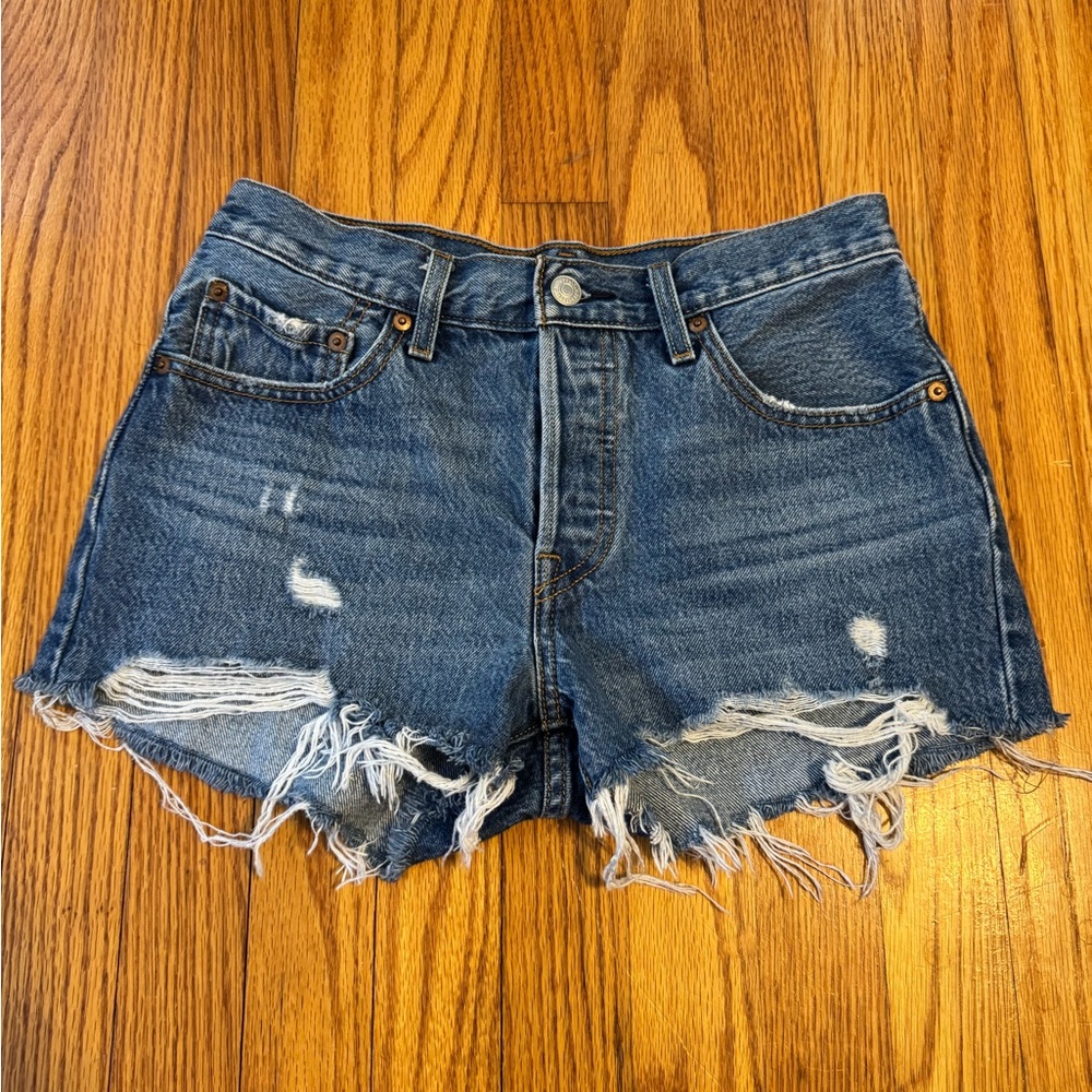 Levi's Distressed Jean Shorts